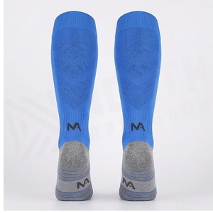 Blue <b>Knee</b> <b>High</b> Soccer <b>Socks</b> Breathable Knitted for Adults Summer Sport Wear - Product Image 2