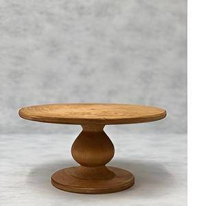Support à gâteau en bois naturel écologique avec finition brillante, compatible lave-vaisselle, forme élégante, idéal pour les hôtels et les célébrations d'anniversaire, fabriqué en Inde - Product Image 2