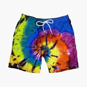 Shorts tie-dye pour homme, été, coton molletonné de haute qualité, longueur genou, respirants, pour la plage - Product Image 1