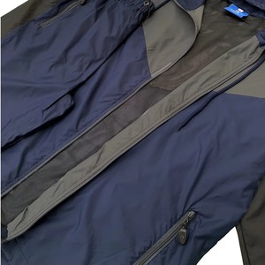 Ensemble de survêtement coupe-vent pour homme de qualité supérieure, 100 % nylon, design à empiècements, veste et pantalon décontractés pour l'hiver et les activités sportives en extérieur - Product Image 6