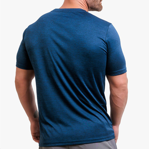 Nouveau T-shirt de sport moulant pour homme, coupe ajustée, personnalisable avec logo, léger, en Spandex/Polyester, séchage rapide - Product Image 2