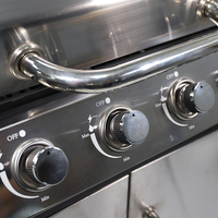 Barbecue extérieur en acier avec grille de cuisson, pioche à feu et base trépied pour la cuisine en jardin ou en cour
