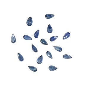 Zafiros azules naturales sin tratar, calibrados en forma de pera de 4x6 mm, piedra preciosa de zafiro azul facetada natural suelta para la fabricación de joyas. - Product Image 6