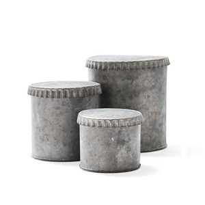 New Selling American Style Metal Food Storage Canister With Wood Lid Finished For Kitchen Ware Food Storage Canister - Product Image 3