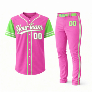 Impression numérique personnalisée, 100% polyester, respirant, séchage rapide, uniforme de baseball à manches courtes d'été, surdimensionné pour unisexe - Product Image 4