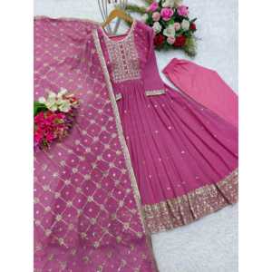 Belle robe de soirée pour femme avec ensemble Designer Dupatta - Product Image 1