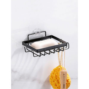 Porte-savon moderne en fer forgé étanche au design filaire, finition blanche, pour hôtels, villas, maisons, salles de bain – Support à savon en métal - Product Image 4