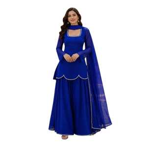 Nouvelle robe Anarkali Punjabi, vêtements indiens et pakistanais, costume brodé 3 pièces, design personnalisé, tenue de fête - Product Image 1