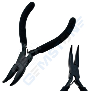 Pince professionnelle en acier inoxydable pour extensions de cheveux, à pointe incurvée, 4,75 pouces, pour micro-perles Nana, durable et réutilisable, usage commercial - Product Image 2