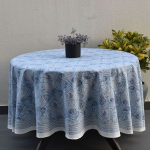 Productos Más Vendidos: Elegante Mantel Redondo de Lino y Algodón con Estampado Floral para 8 Personas, 220 cm, Lavable, Decoración para el Hogar - Product Image 3