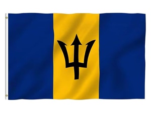 <span class=keywords><strong>Bandera</strong></span> <span class=keywords><strong>de</strong></span> <span class=keywords><strong>Barbados</strong></span> <span class=keywords><strong>de</strong></span> 3x5 pies - Colores vivos y resistentes a la decoloración - Banderas barbadianas <span class=keywords><strong>de</strong></span> poliéster con ojales <span class=keywords><strong>de</strong></span> latón 3 x 5 pies - Product Image 1