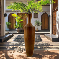 Vas Lantai Art Deco Kayu Bambu Buatan Tangan yang Elegan 100% Alami Ramah Lingkungan Dekoratif Pernikahan Multi-Acara Dapat Disesuaikan H
