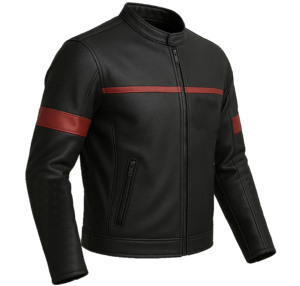 Nouvelle veste en cuir pour moto pour homme adulte, imperméable, coupe-vent, respirante, écologique, à manches longues, embossée - Product Image 3