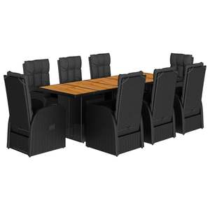 Conjunto de Comedor para Jardín en Negro - Product Image 2