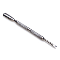 Outils professionnels réutilisables et durables en acier inoxydable à double extrémité pour repousser les cuticules et nettoyer les ongles, pour manucure/pédicure et nail art