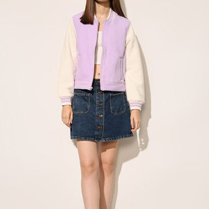 <b>Women</b> varsity <b>jacket</b> suitable for fall spring and winter offering lightweight and casual sporty design and reasonable prices - Product Image 2