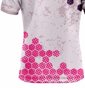 Polo à manches courtes pour homme Corex, imprimé géométrique nid d'abeille, polyester à séchage rapide, vêtements de sport décontractés - Product Image 6