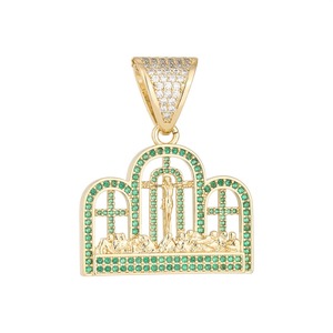 Collar con Colgante de Cruz de Jesús de Lujo con Moissanita – Amuleto Religioso Chapado en Oro con Incrustaciones – Colgante Estilo Hip Hop con Apariencia de Diamante VVS para Hombres y Mujeres - Product Image 2