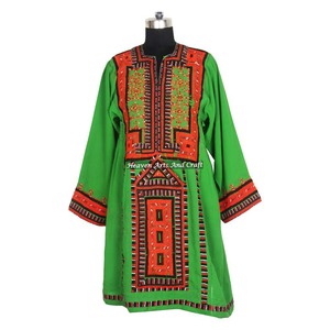 Real Balochi Tribal Ethnic Handmade Kuchi Dress Collection of Vintage Hand Embroidery Banjara Balochi Dresses Real <b>Old</b> Afghan - Product Image 1