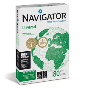 Papel Navigator de pulpa de madera al por mayor, blanco, tamaño A4, 500 hojas / Papel Navigator A de 80 g/m² tamaño A4 en venta - Product Image 1