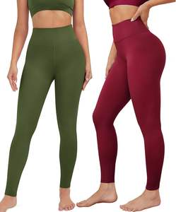 Leggings Elite Flex de Cintura Alta, Tela Elástica de Compresión de Poliéster, Transpirables, Moldean el Cuerpo, para Gimnasio, Yoga, Correr, Uso Diario, Modernos - Product Image 2