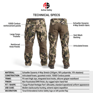 Pantalon cargo tactique pour homme - Schoeller, extensible 4 directions, coupe droite, pantalon de chasse, Cordura 1000D, séchage rapide, respirant, pour les situations extrêmes - Product Image 5