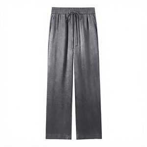 High Waist Plus Size <b>Women's</b> Casual Sports Pants Custom Plain Quick Dry Breathable Wide <b>Leg</b> <b>Straight</b> <b>Jogger</b> Trousers - Product Image 4