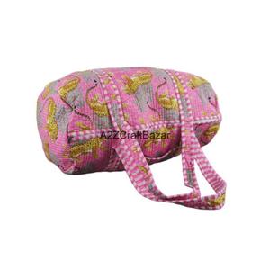 Bolsa de Lona Acolchada Hecha a Mano en India, 100% Algodón Puro, Estilo Boho, para Yoga y Gimnasia, con Estampado a Bloque, Bolsa de Lona Grande - Product Image 6