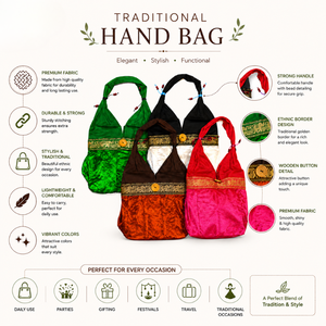 Ready Stock Hemp Unisex Jhola <b>Bag</b> | Multi Colored Natural Quality Hemp Shoulder <b>Bag</b> with Size Options Available for Daily Use - Product Image 5