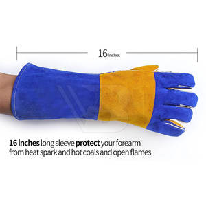 Gants de soudure en cuir de haute qualité, fabriqués au Pakistan, design personnalisé, résistants, avec doublure en polyester, meilleur matériau, vente chaude - Product Image 3