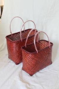 Cesta tejida de bambú ecológica con mango Artesanías multifunción para baño de Vietnam - Product Image 1