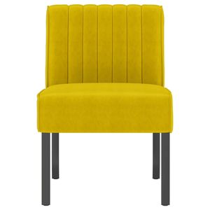 Sillón de terciopelo amarillo de durabilidad media, de madera maciza y contrachapada para sala de estar - Product Image 3