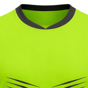 Maillot de football vert néon et noir léger, respirant, anti-humidité, uniforme d'entraînement sportif pour équipe - Product Image 5