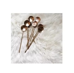 Decorative Stainless Steel Metal Coffee Tea Spoon <b>Set</b> for Dessert and <b>Beverage</b> <b>Serving</b> Use - Product Image 3