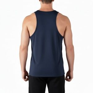 Athletic Workout Training <b>Men</b> <b>Singlets</b> Tank Top Vests Quick Dry Breathable Sleeveless Racerback Style Tank Top Male Stringer - Product Image 2