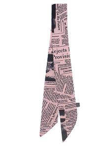 Foulard en soie imprimé journal mode pour femme, ruban décoratif, petit foulard, ruban pour poignée de sac, bandeau pour cheveux, petit foulard bandeau - Product Image 2