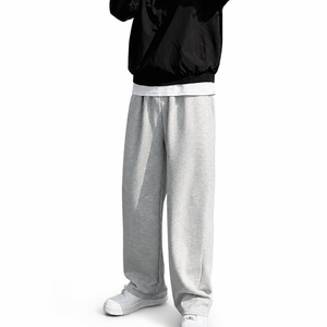 Wholesale Men's Open Hem Sweatpants Comfortable Lounge Pants with Adjustable Waist for Active Lifestyle - Product Image 6