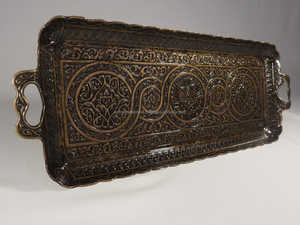 Plateau de service pour aliments, plateau de service en aluminium, pour hôtel, Restaurants et maisons, accessoire de cuisine, plateau métallique, Vintage - Product Image 6