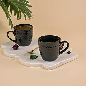 ชุดถ้วยชาเซรามิกสีดำลายตอก 2 ใบ - Product Image 4