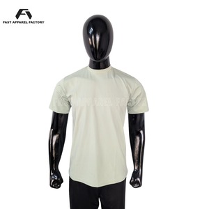 T-shirts à manches courtes 100% coton pur, coupe épaules tombantes, effet délavé, pour hommes, meilleure qualité, nouveau, anti-plis, logo personnalisé - Product Image 4