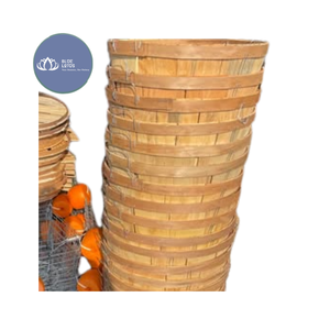 Panier en bois durable le plus vendu, panier rond vintage pour fruits de mer, en gros - Product Image 1