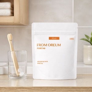 [FROM OREUM] Sélection de produits de toilette de voyage : Recharge de dentifrice solide pour l'hygiène bucco-dentaire quotidienne et le brossage personnel - Product Image 1