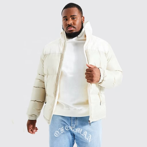 Gilet matelassé personnalisé avec logo, 100 % coton, chaud pour l'hiver, à capuche, fermeture éclair épaisse, brodé, multi-poches pour homme - Product Image 1