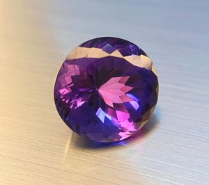 Piedra Preciosa de Amatista Natural, Amatista Suelta con Corte Redondo, Piedra Preciosa Certificada, Cristal de Cuarzo Morado para Joyería - Product Image 5