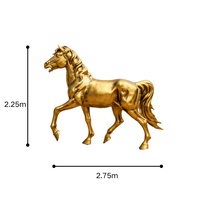 Sculpture de cheval Art Déco en fibre de verre, finition imitation cuivre, écologique, taille réelle, pour extérieur, statue décorative d'animal