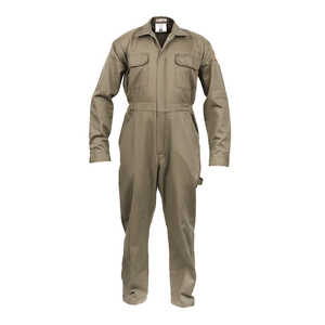 Combinaison résistante aux flammes 88% coton/12% nylon 2X Large Khaki-Vêtements de sécurité - Product Image 1