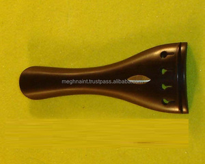 Cordier de violon Meghna International en laiton avec incrustation d'olivier et chevalet noir en ébène pour débutants et apprenants de musique, modèle MEG-OO4 - Product Image 4
