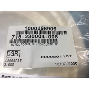 LAM 716-330004-008 Anillo, Foco, Hi-Cond, ESC, 8" - Equipo y piezas de semiconductores de confianza de la marca global Legacy - Product Image 1