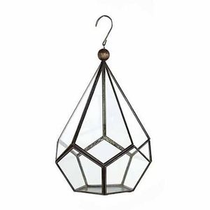 Verre transparent en cristal de laiton + cadre métallique en cuivre, joli terrarium en boule géométrique, cactus - Product Image 3