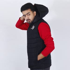 Chalecos con logotipo personalizado para hombre, chaleco de invierno básico informal liso en blanco, chaqueta acolchada personalizada para hombre - Product Image 2